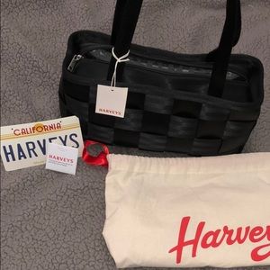 Harvey’s Black Satchel Seatbelt Purse